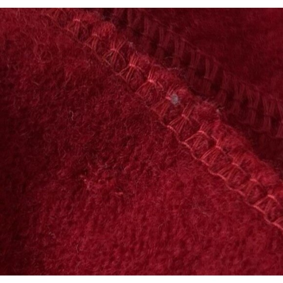 Vtg Pierre Cardin Womens Large Wool Red Shacket Sweater Chore Coat Holiday READ - Picture 11 of 15